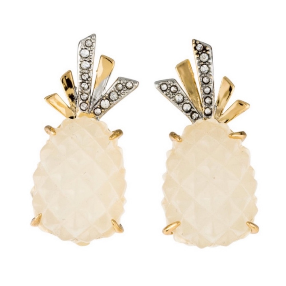ALEXIS BITTAR • Lucite Pineapple Clip On Earrings